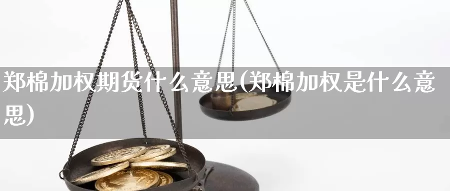 郑棉加权期货什么意思(郑棉加权是什么意思)_https://www.hbxsqx.com_白银期货直播间_第1张