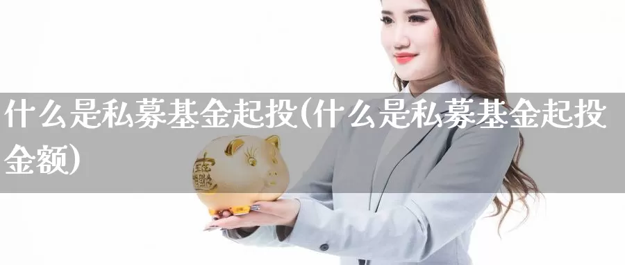 什么是私募基金起投(什么是私募基金起投金额)_https://www.hbxsqx.com_白银期货手续费_第1张